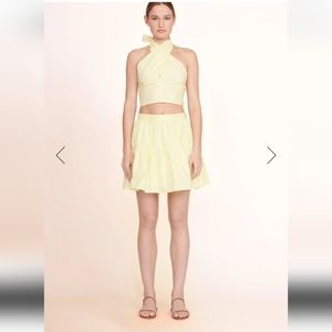 Staud mini sea skirt,  brand new, yellow skirt, size 4, summer skirt, brunch